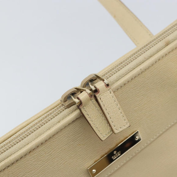 GUCCI Tote Bag Leather Beige 002 1122 2684 Auth ep12902