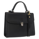 Burberrys Hand Bag Leather 2way Black Silver Auth ep12903-1