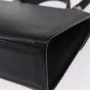 Burberrys Hand Bag Leather 2way Black Silver Auth ep12903-16