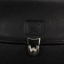 Burberrys Hand Bag Leather 2way Black Silver Auth ep12903-18