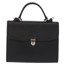 Burberrys Hand Bag Leather 2way Black Silver Auth ep12903-2