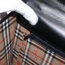 Burberrys Hand Bag Leather 2way Black Silver Auth ep12903-23