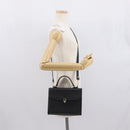 Burberrys Hand Bag Leather 2way Black Silver Auth ep12903-26