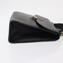 Burberrys Hand Bag Leather 2way Black Silver Auth ep12903-5