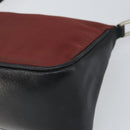 PRADA Shoulder Bag Nylon Red Silver Auth ep12904-10