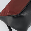 PRADA Shoulder Bag Nylon Red Silver Auth ep12904-11