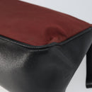 PRADA Shoulder Bag Nylon Red Silver Auth ep12904-12