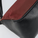 PRADA Shoulder Bag Nylon Red Silver Auth ep12904-13