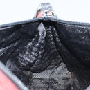PRADA Shoulder Bag Nylon Red Silver Auth ep12904-17