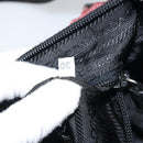 PRADA Shoulder Bag Nylon Red Silver Auth ep12904-21