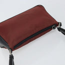 PRADA Shoulder Bag Nylon Red Silver Auth ep12904-6