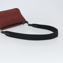 PRADA Shoulder Bag Nylon Red Silver Auth ep12904-7