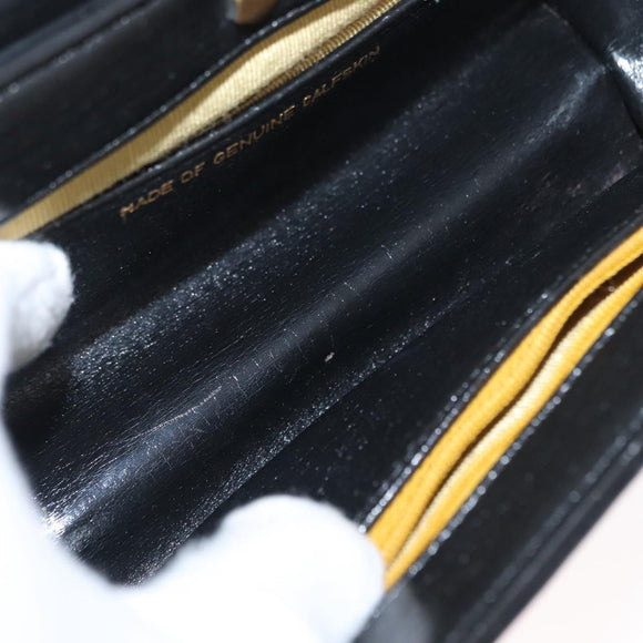 Christian Dior Shoulder Bag Leather Black Gold Auth ep12905