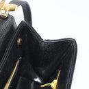 Christian Dior Shoulder Bag Leather Black Gold Auth ep12905-19