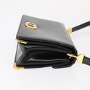 Christian Dior Shoulder Bag Leather Black Gold Auth ep12905-3