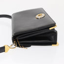 Christian Dior Shoulder Bag Leather Black Gold Auth ep12905-4