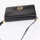 Christian Dior Shoulder Bag Leather Black Gold Auth ep12905-6