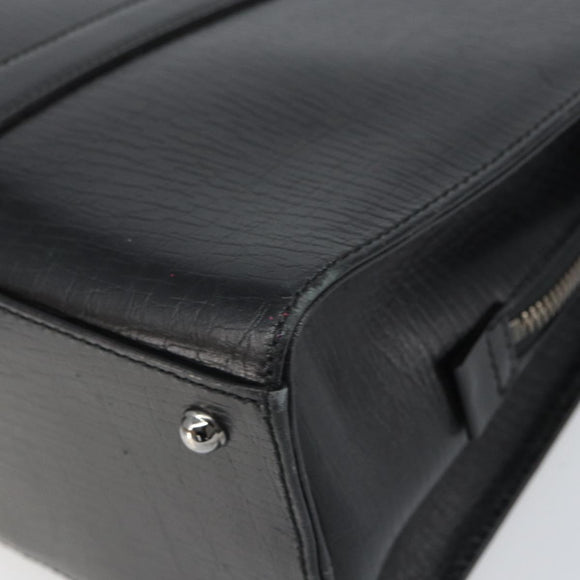 GUCCI Hand Bag Leather Black Silver 114262 Auth ep12908
