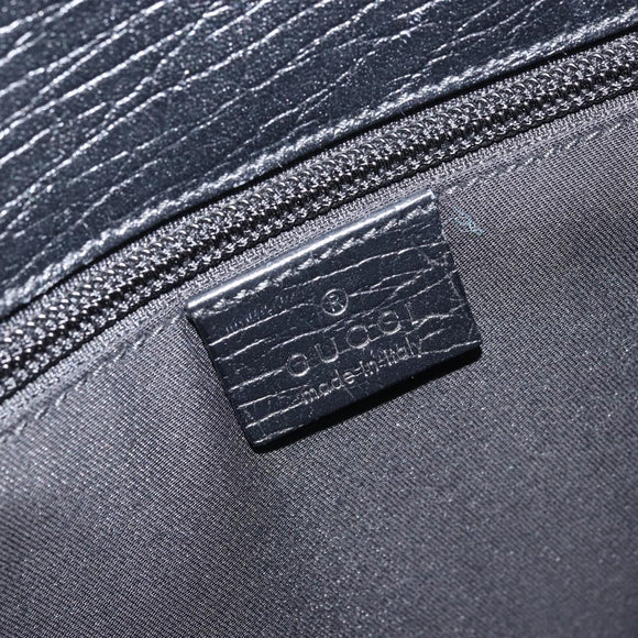 GUCCI Hand Bag Leather Black Silver 114262 Auth ep12908