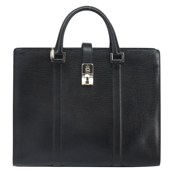 GUCCI Hand Bag Leather Black Silver 114262 Auth ep12908
