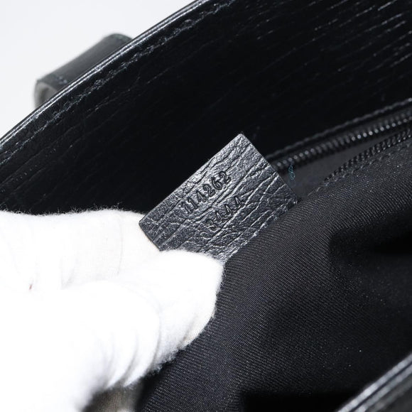 GUCCI Hand Bag Leather Black Silver 114262 Auth ep12908