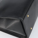 CELINE Tote Bag Leather Black Gold Auth ep12909-16