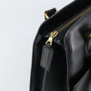 CELINE Tote Bag Leather Black Gold Auth ep12909-10
