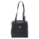 CELINE Tote Bag Leather Black Gold Auth ep12909-13