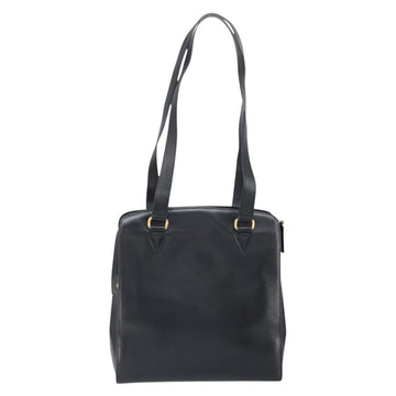 CELINE Tote Bag Leather Black Gold Auth ep12909 - 0