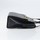 CELINE Tote Bag Leather Black Gold Auth ep12909-3