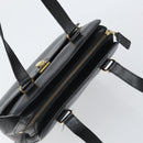 CELINE Tote Bag Leather Black Gold Auth ep12909-6
