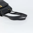 CELINE Tote Bag Leather Black Gold Auth ep12909-7