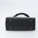 CELINE Tote Bag Leather Black Gold Auth ep12909-5