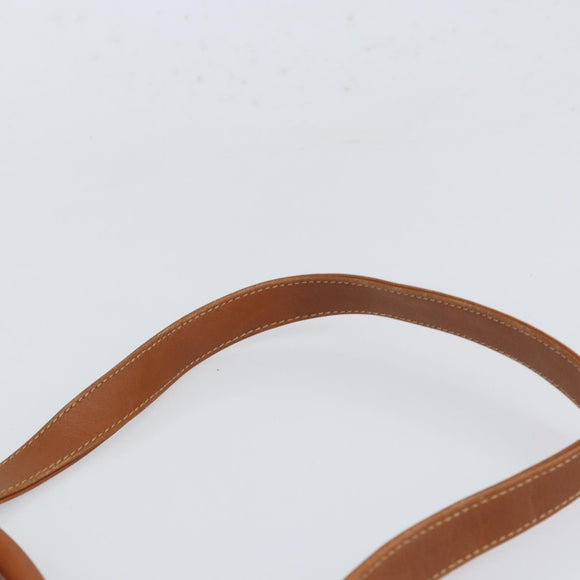GUCCI Hand Bag Leather 2way Brown Gold Auth ep12910