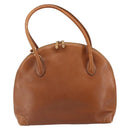 GUCCI Hand Bag Leather 2way Brown Gold Auth ep12910-13