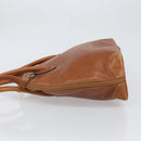 GUCCI Hand Bag Leather 2way Brown Gold Auth ep12910-4