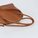GUCCI Hand Bag Leather 2way Brown Gold Auth ep12910-7