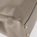 GUCCI Bamboo Hand Bag Leather Silver Gold 336032 Auth ep12914-10