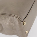 GUCCI Bamboo Hand Bag Leather Silver Gold 336032 Auth ep12914-12