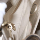 GUCCI Bamboo Hand Bag Leather Silver Gold 336032 Auth ep12914-16