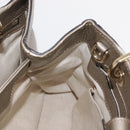 GUCCI Bamboo Hand Bag Leather Silver Gold 336032 Auth ep12914-20