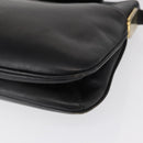 GUCCI Shoulder Bag Leather Black Gold Auth ep12917-15