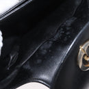 GUCCI Shoulder Bag Leather Black Gold Auth ep12917-11