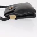 GUCCI Shoulder Bag Leather Black Gold Auth ep12917-4