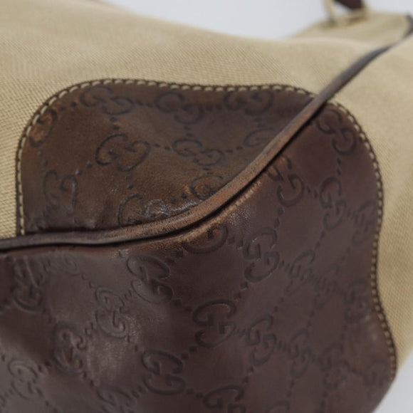 GUCCI Shoulder Bag Canvas Beige Gold 257268 Auth ep12918