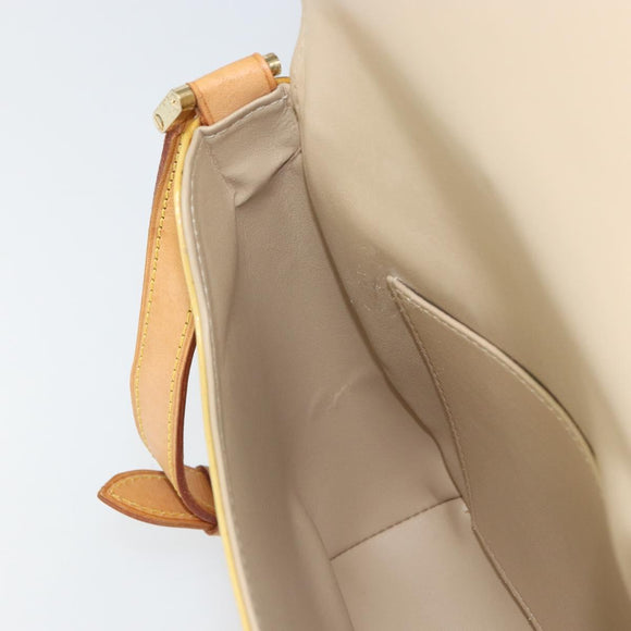 LOUIS VUITTON Monogram Vernis Thompson Street Bag Beige M91301 LV Auth ep12921