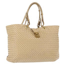 BOTTEGA VENETA INTRECCIATO Tote Bag Leather Beige Auth ep12922-1