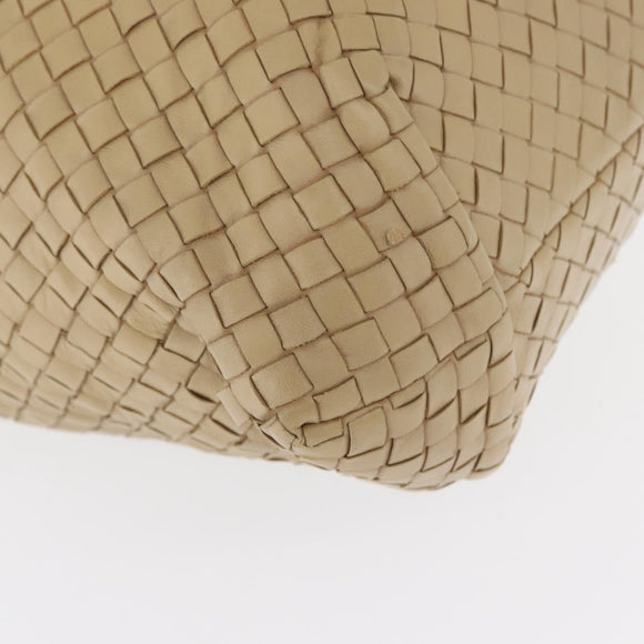 BOTTEGA VENETA INTRECCIATO Tote Bag Leather Beige Auth ep12922