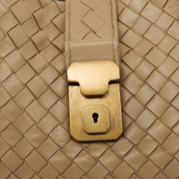 BOTTEGA VENETA INTRECCIATO Tote Bag Leather Beige Auth ep12922