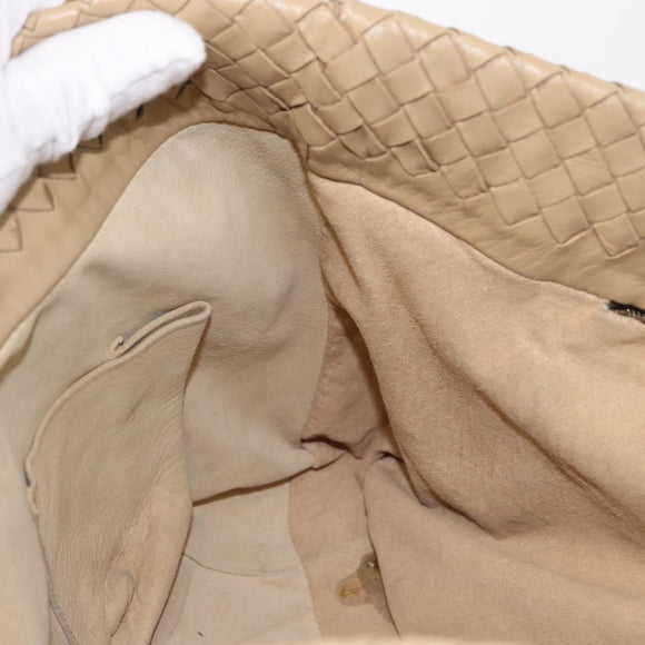 BOTTEGA VENETA INTRECCIATO Tote Bag Leather Beige Auth ep12922